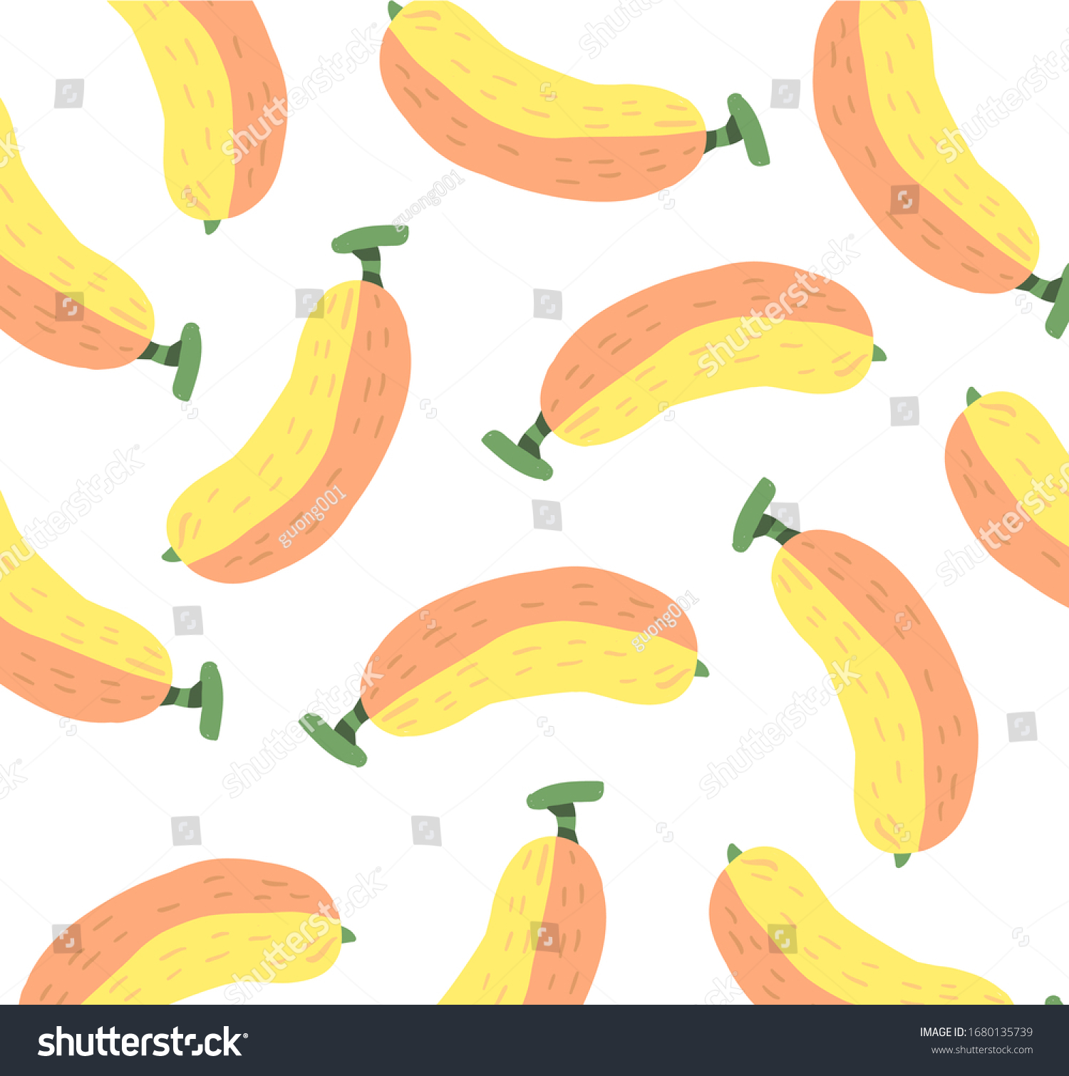 Banana Isolated Doodle Banana Isolated Vector Stock Vector Royalty Free Shutterstock
