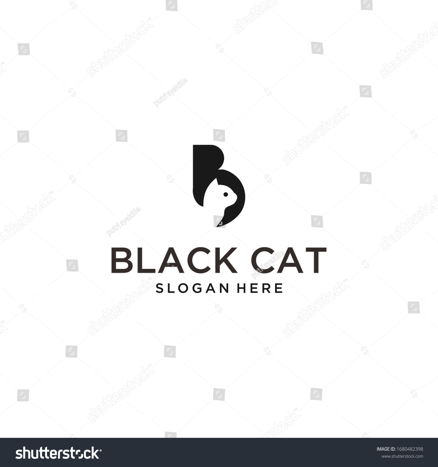 B Cat Logo Icon Design Vector Stock Vector (Royalty Free) 1680482398 ...