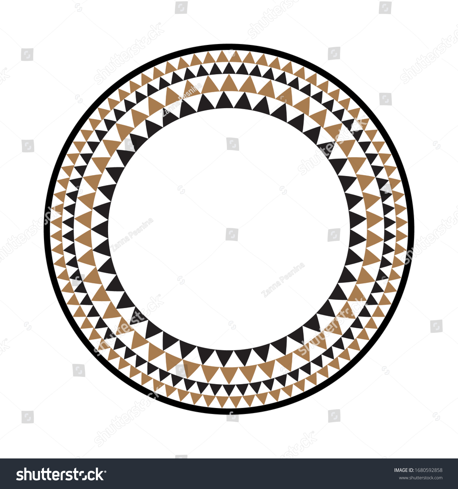 Ethnic African Tribal Round Vector Art Stock Vector (Royalty Free ...