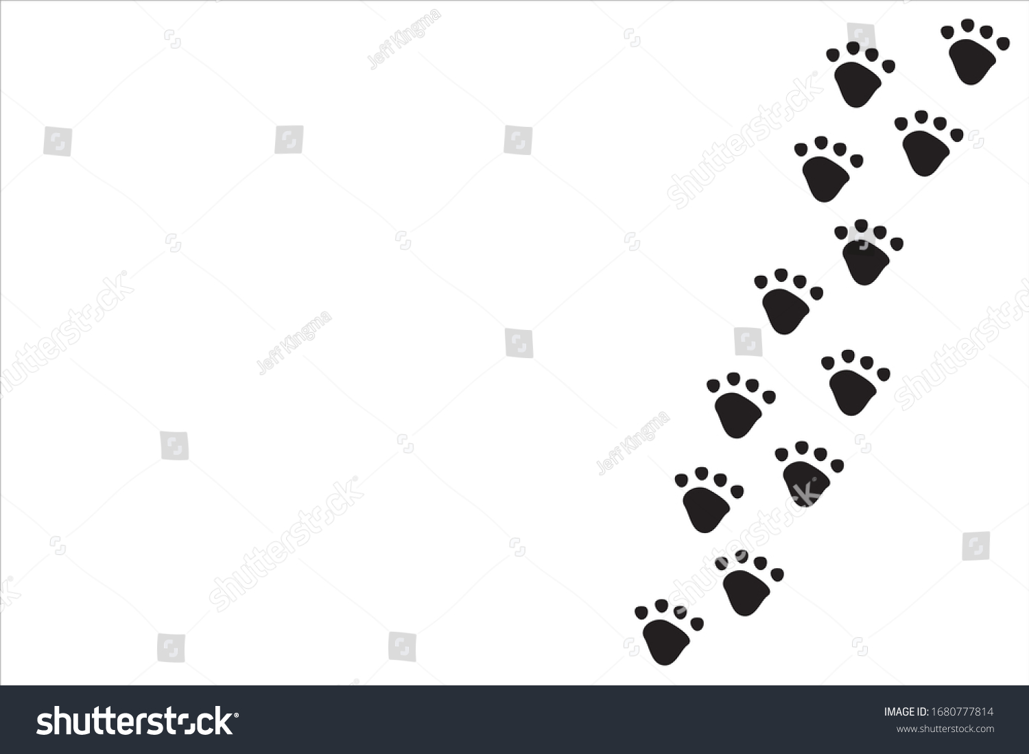 Black Dog Cat Pet Footprint Tracks Stock Vector (Royalty Free ...