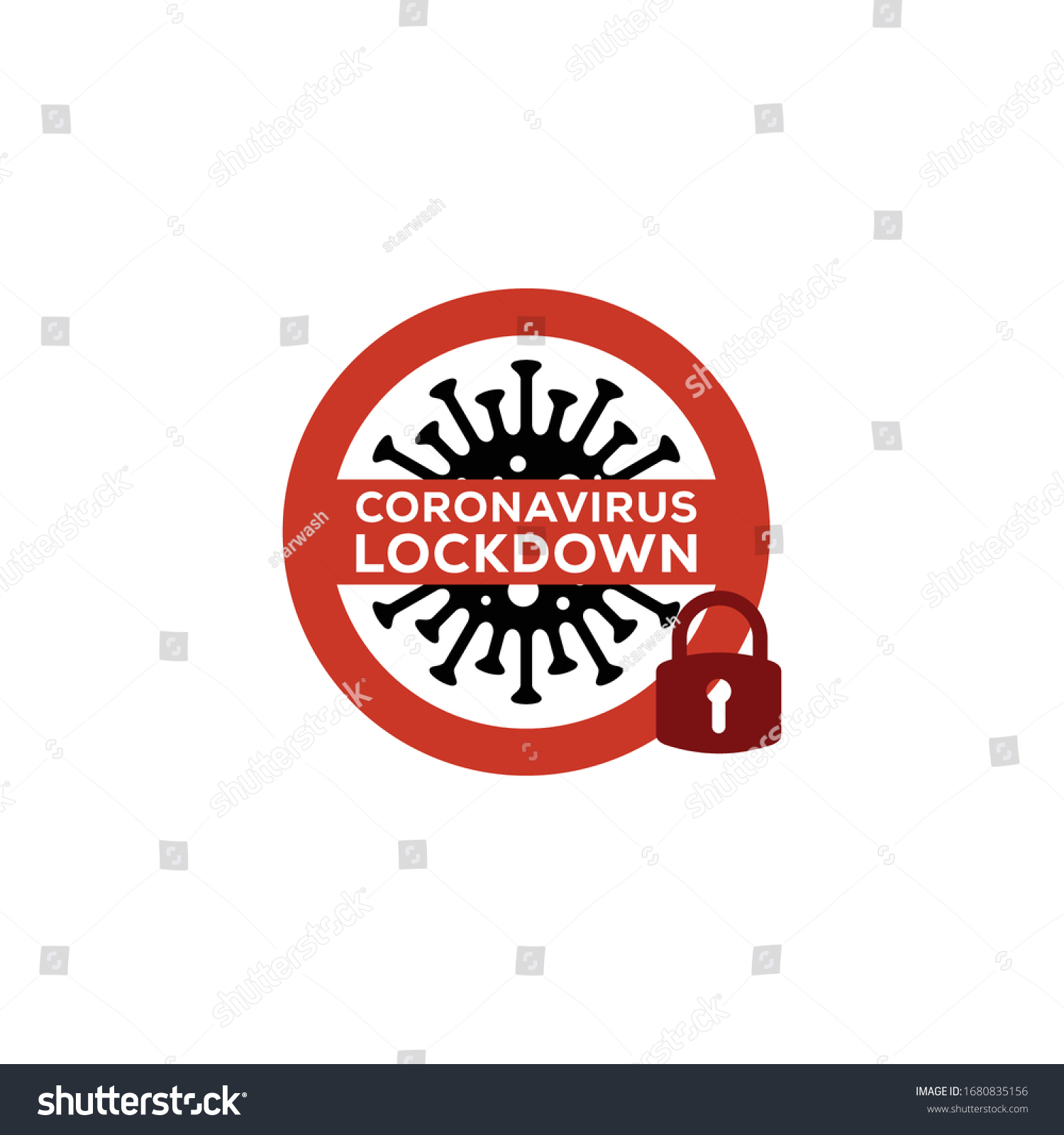 Coronavirus Lockdown Symbol Coronavirus Pandemic Puts Stock Vector ...