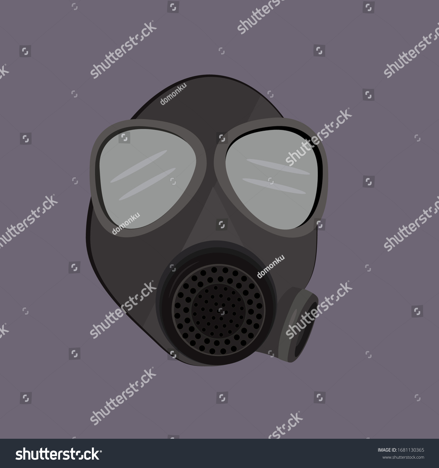 Safety Breathing Gas Mask Icon Vector Stock Vector (Royalty Free ...