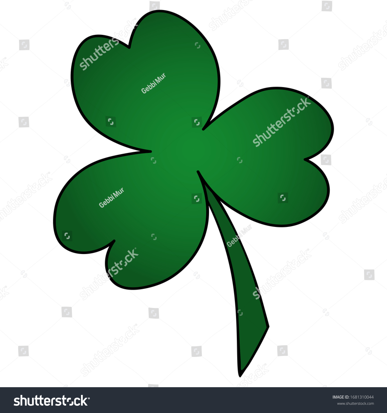 Clover Trefoil White Clover Leaf Symbol Stock Vector (Royalty Free ...