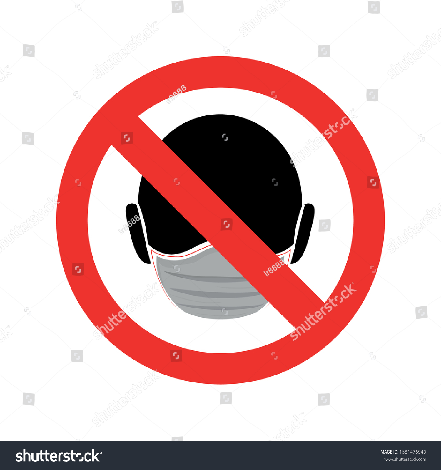 Dont Use Medical Face Mask Vector Stock Vector (Royalty Free ...