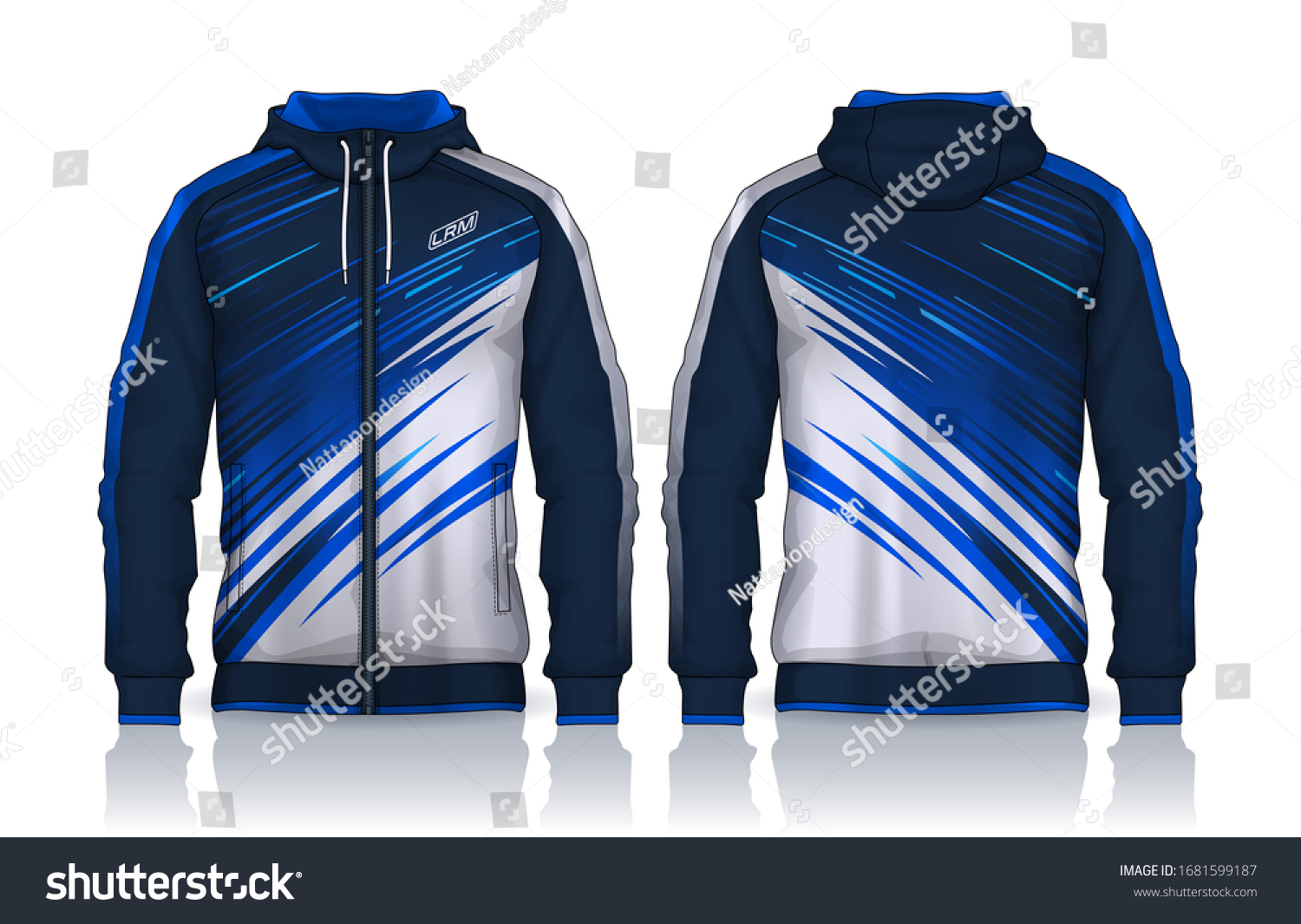 Hoodie Shirts Templatejacket Designsportswear Track Front Stock Vector ...
