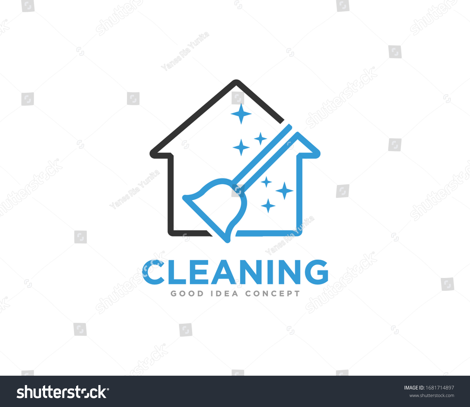 Cleaning Logo Icon Design Vector Stock Vector (Royalty Free) 1681714897 ...