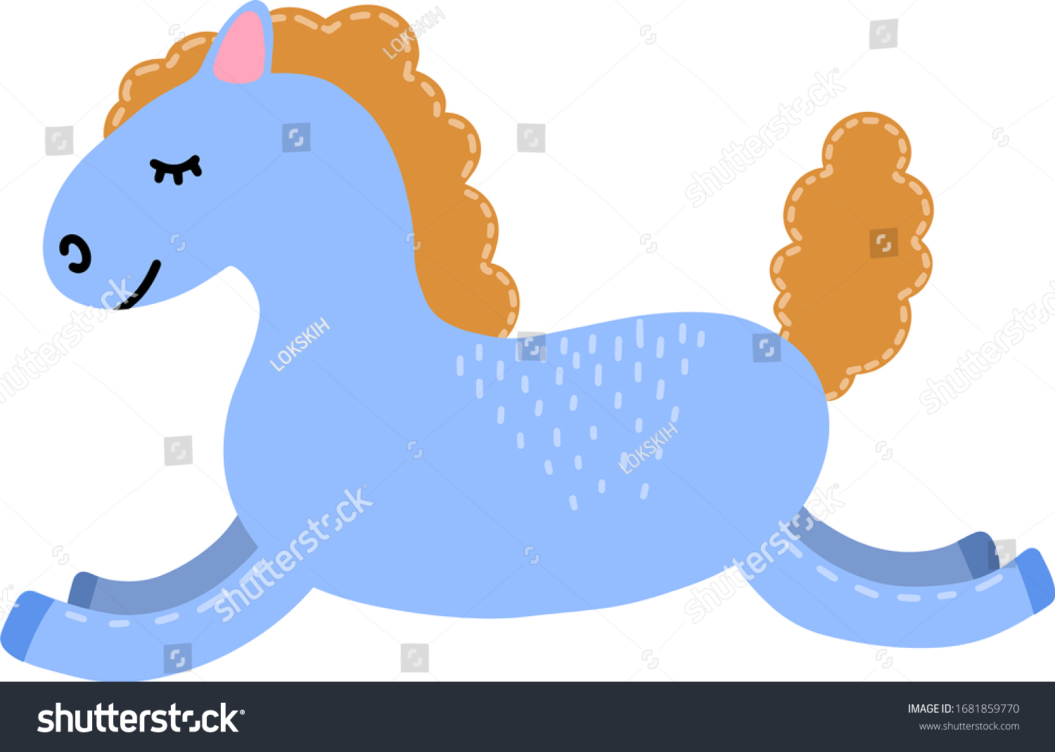 Cute Unicorn Different Horn Childrens Illustration Stock Vector ...