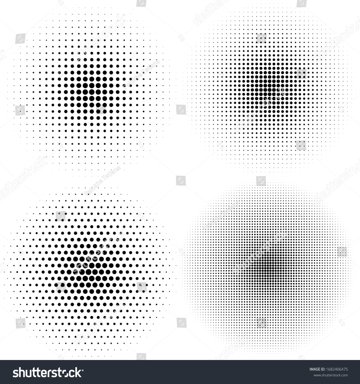 Halftone Effect Set Different Gradient Circles Stock Vector (Royalty ...