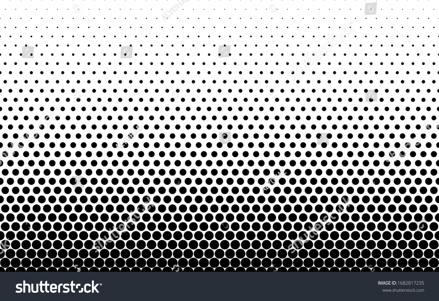 Seamless Halftone Vector Backgroundfilled Black Circles Stock Vector ...