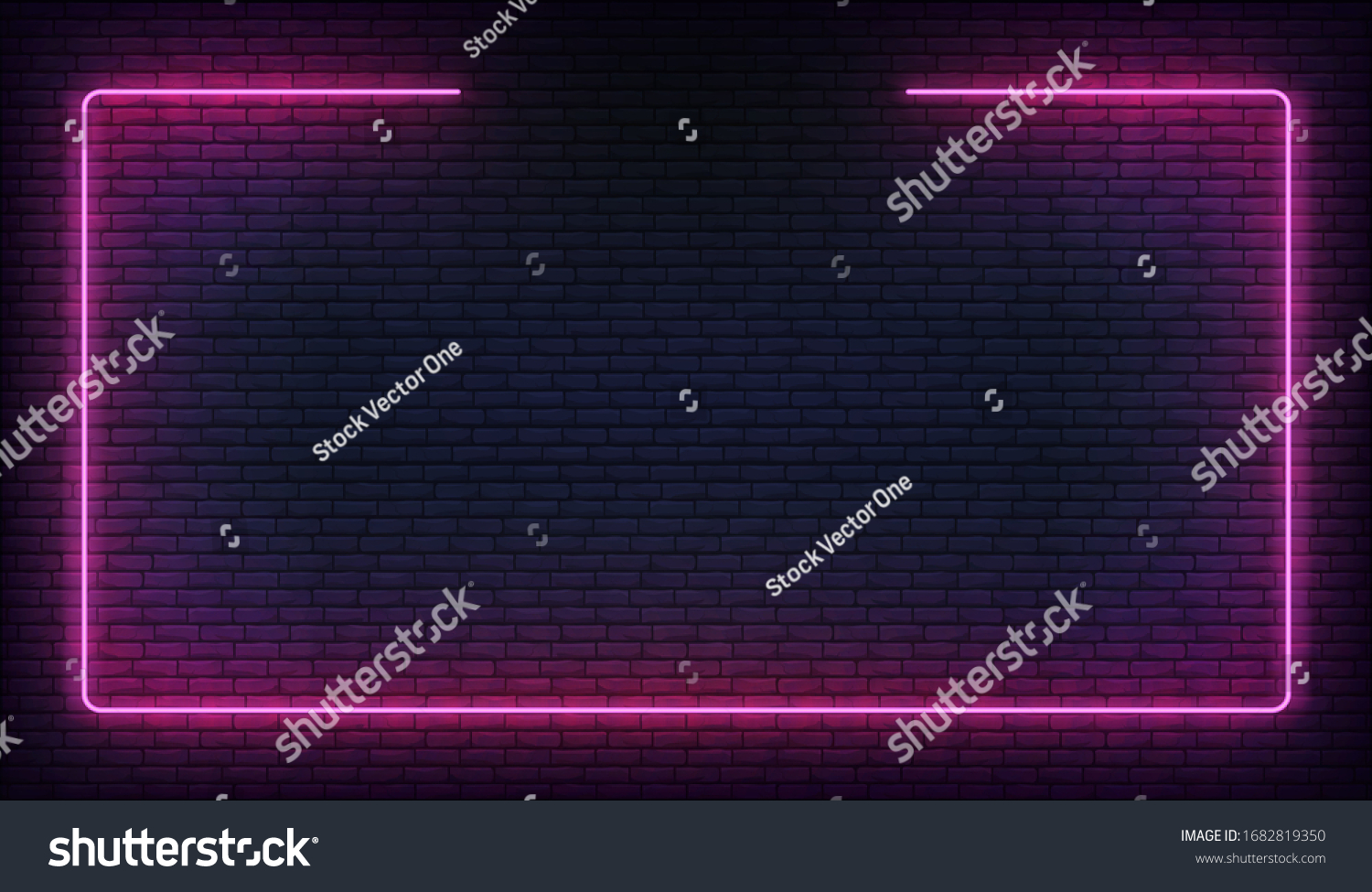 Neon Frame Border Purple Neon Glowing Stock Vector (Royalty Free ...