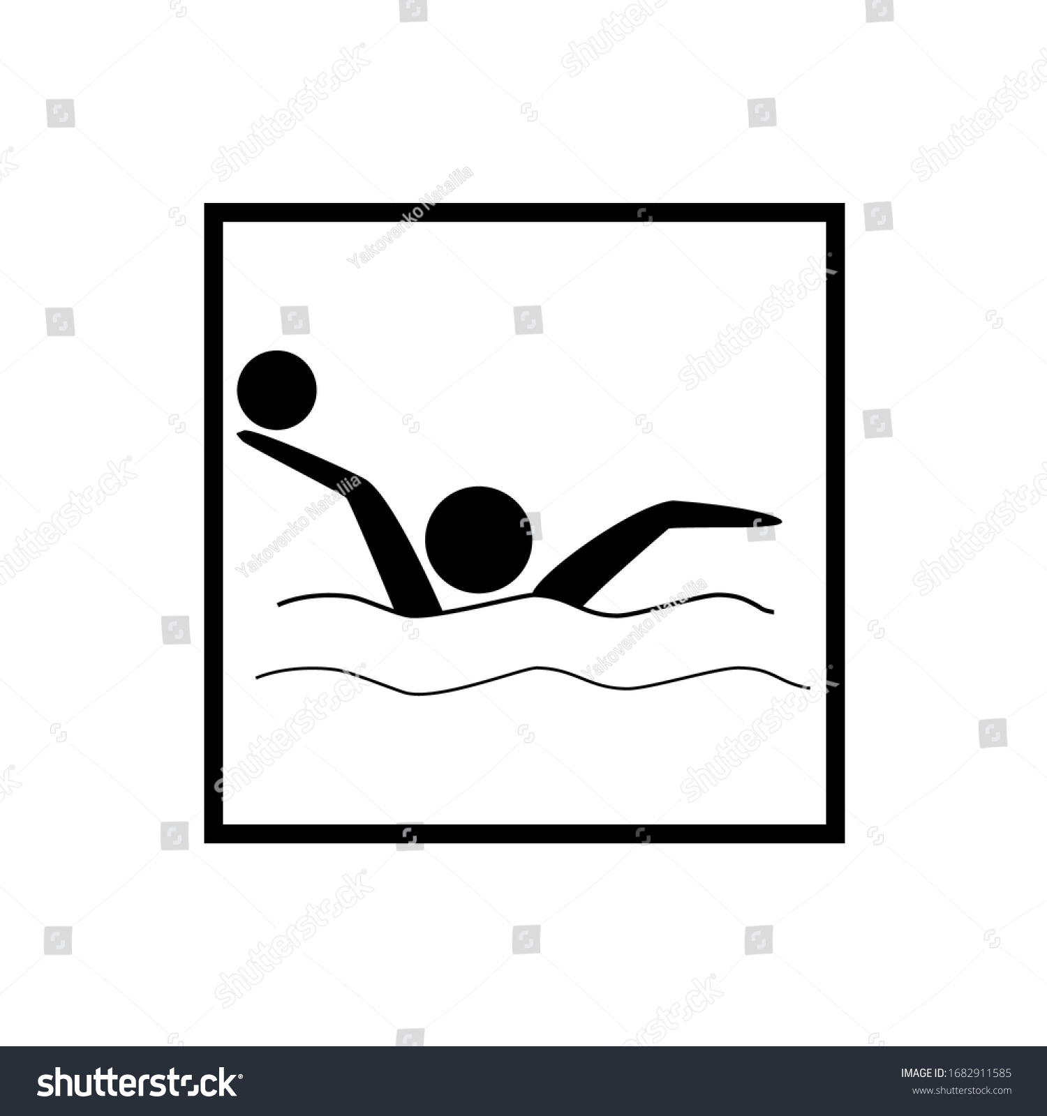 Water Sports Water Polo Set Icon Stock Vector Royalty Free 1682911585