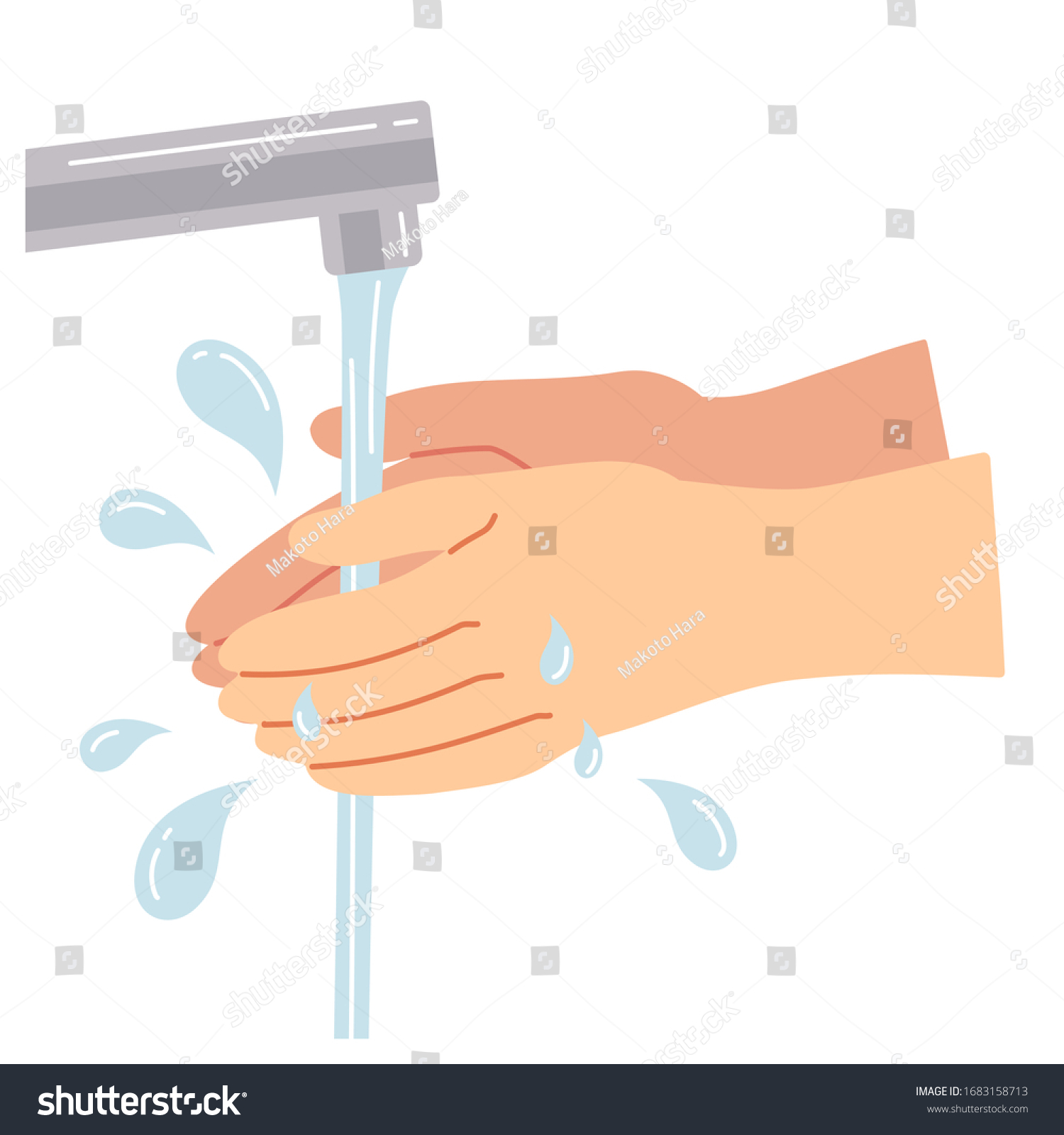 Proper Handwashing Procedure 1 Wet Your Stock Vector Royalty Free 1683158713 Shutterstock 2830