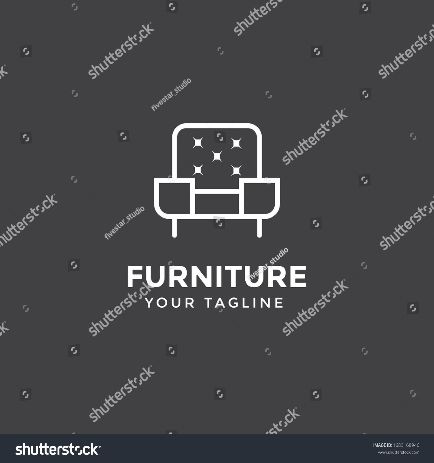 Abstract Furniture Logo Design Concept Symbol Stock Vector (Royalty ...