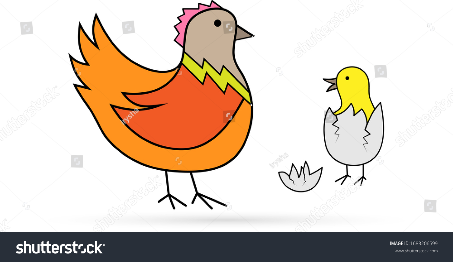 可愛い二羽の鳥 ベクターイラスト のベクター画像素材 ロイヤリティフリー Shutterstock