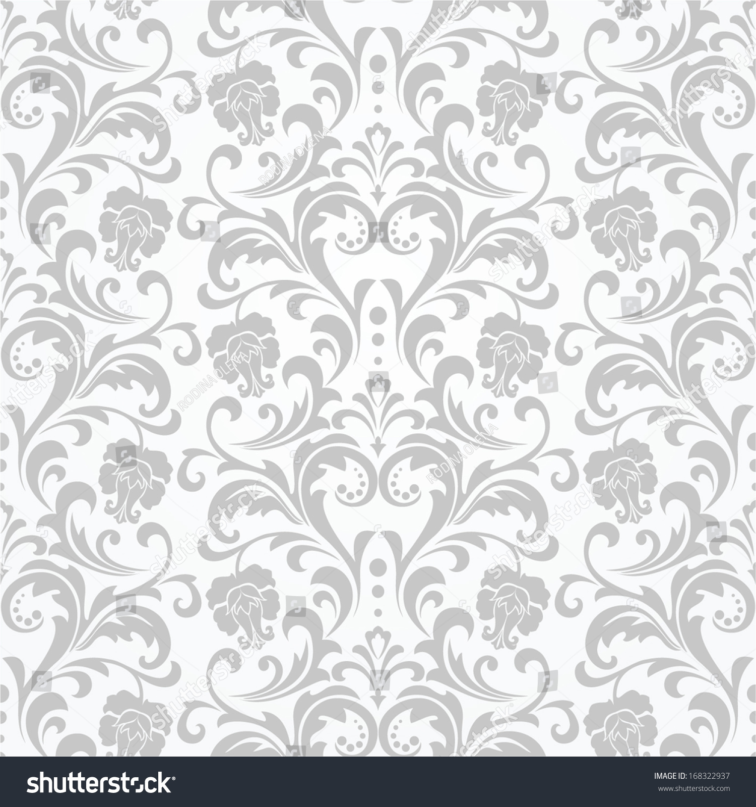 Wallpaper Style Baroque Seamless Vector Background Stock Vector ...