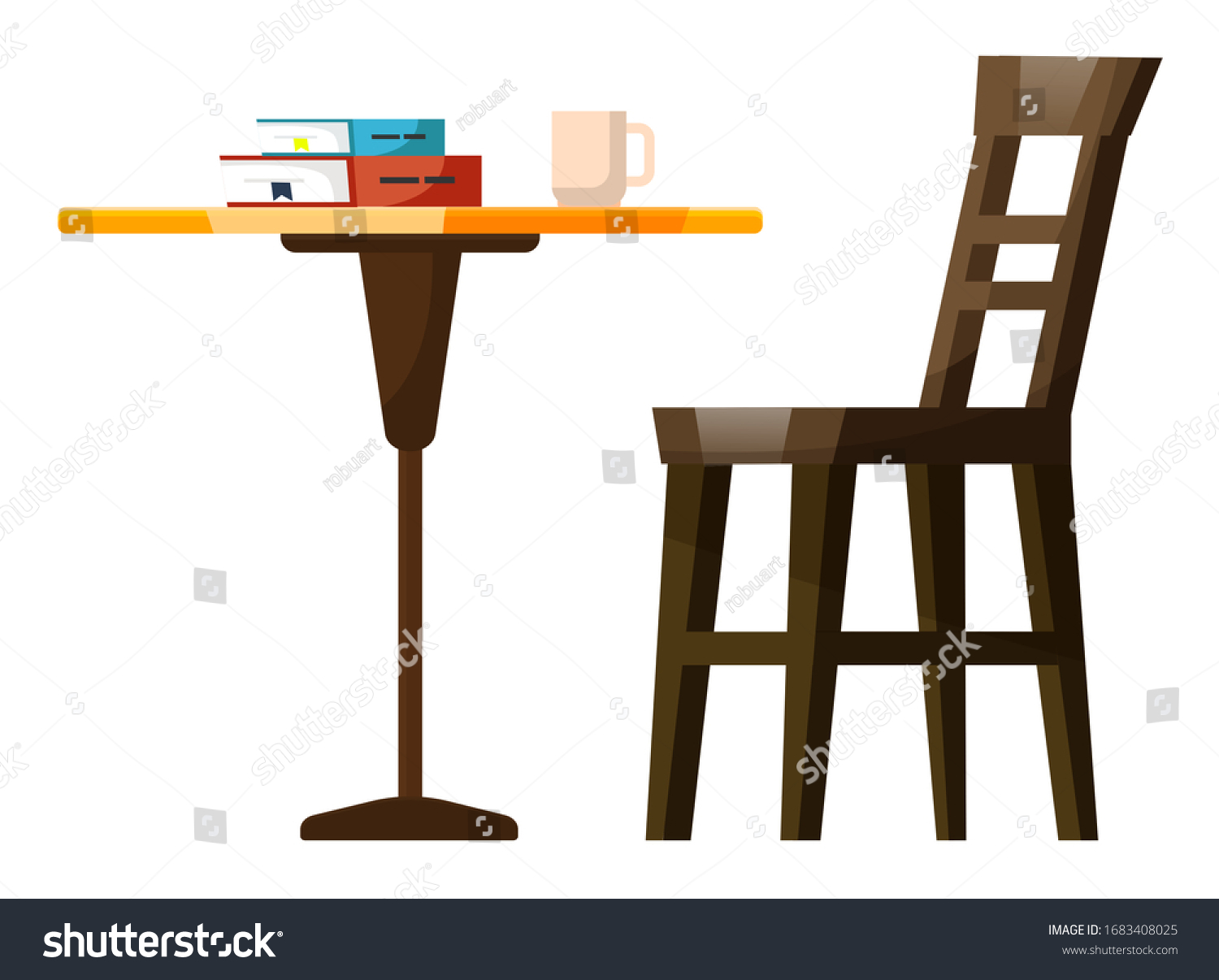 restaurant-place-wooden-chair-table-symbols-stock-vector-royalty-free