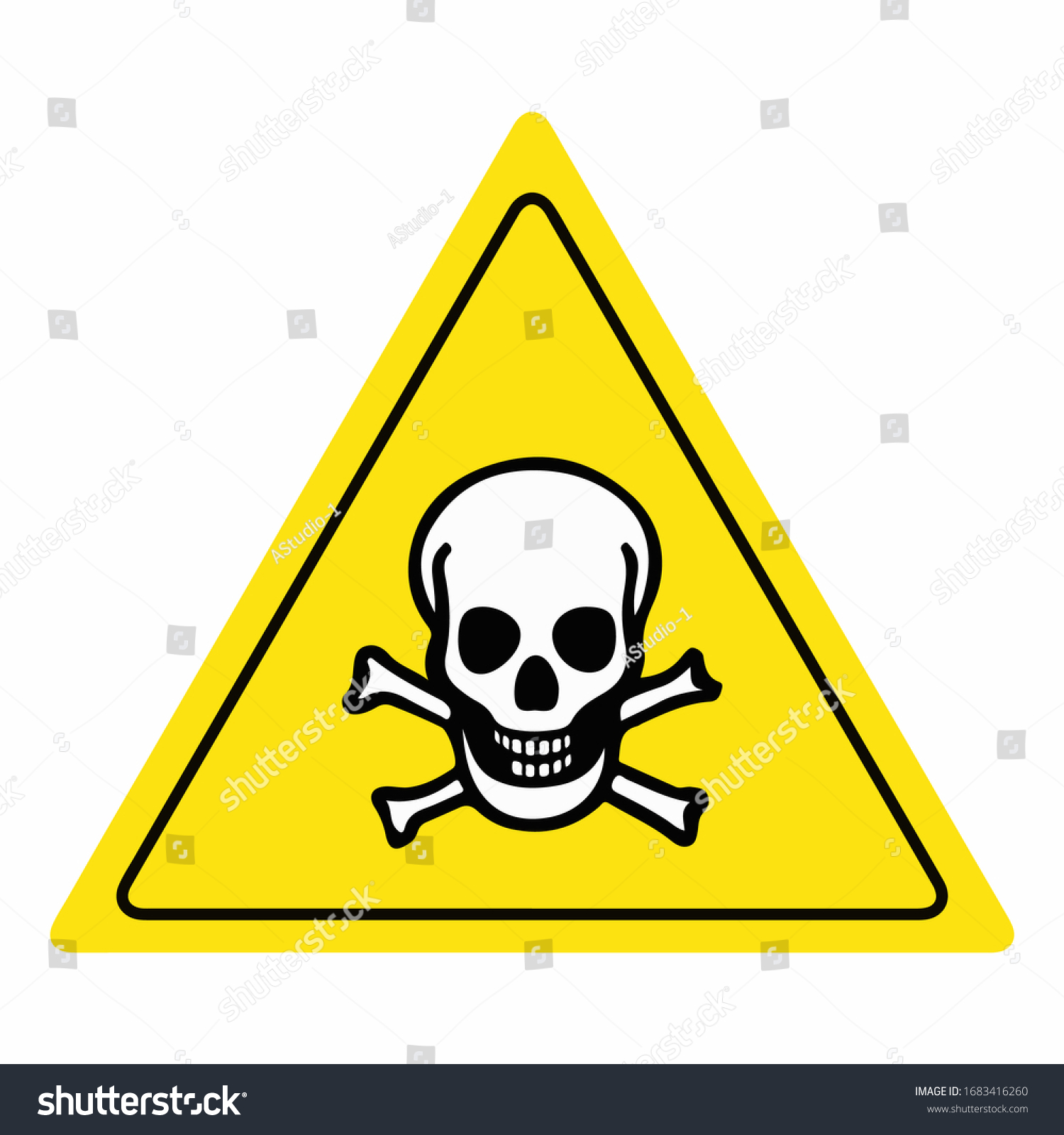 Poison Sign Icon Vector Eps10 Stock Vector (Royalty Free) 1683416260 ...