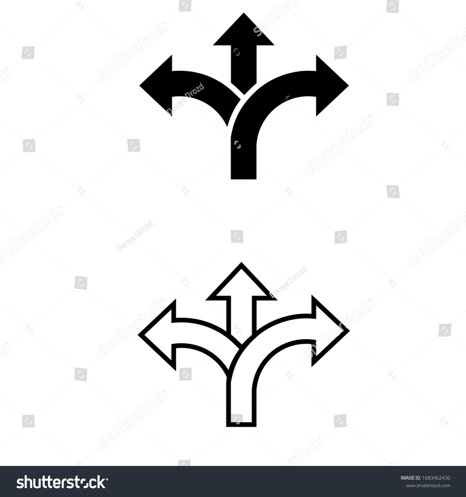 Way Vector Icon Arrow Illustration Sign Stock Vector (Royalty Free ...