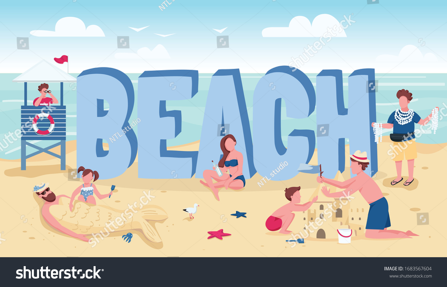 beach-word-concepts-flat-color-vector-stock-vector-royalty-free-1683567604-shutterstock