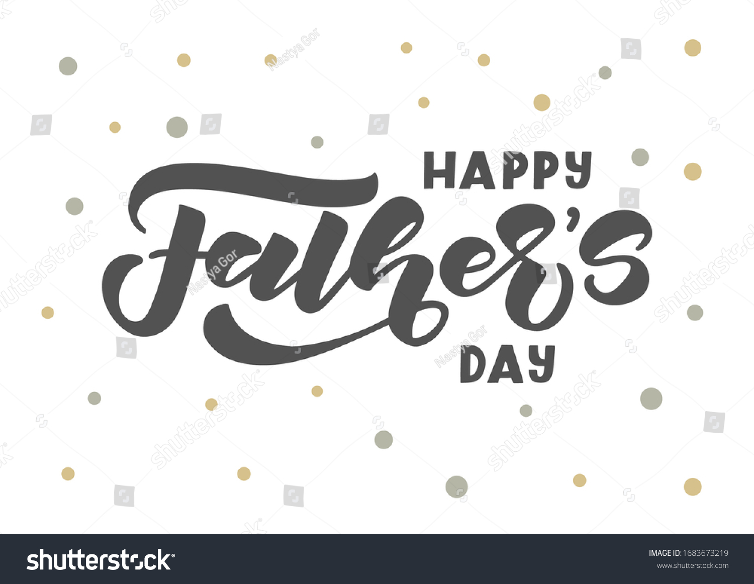 Happy Fathers Day Hand Drawn Lettering Stock Vector (Royalty Free ...