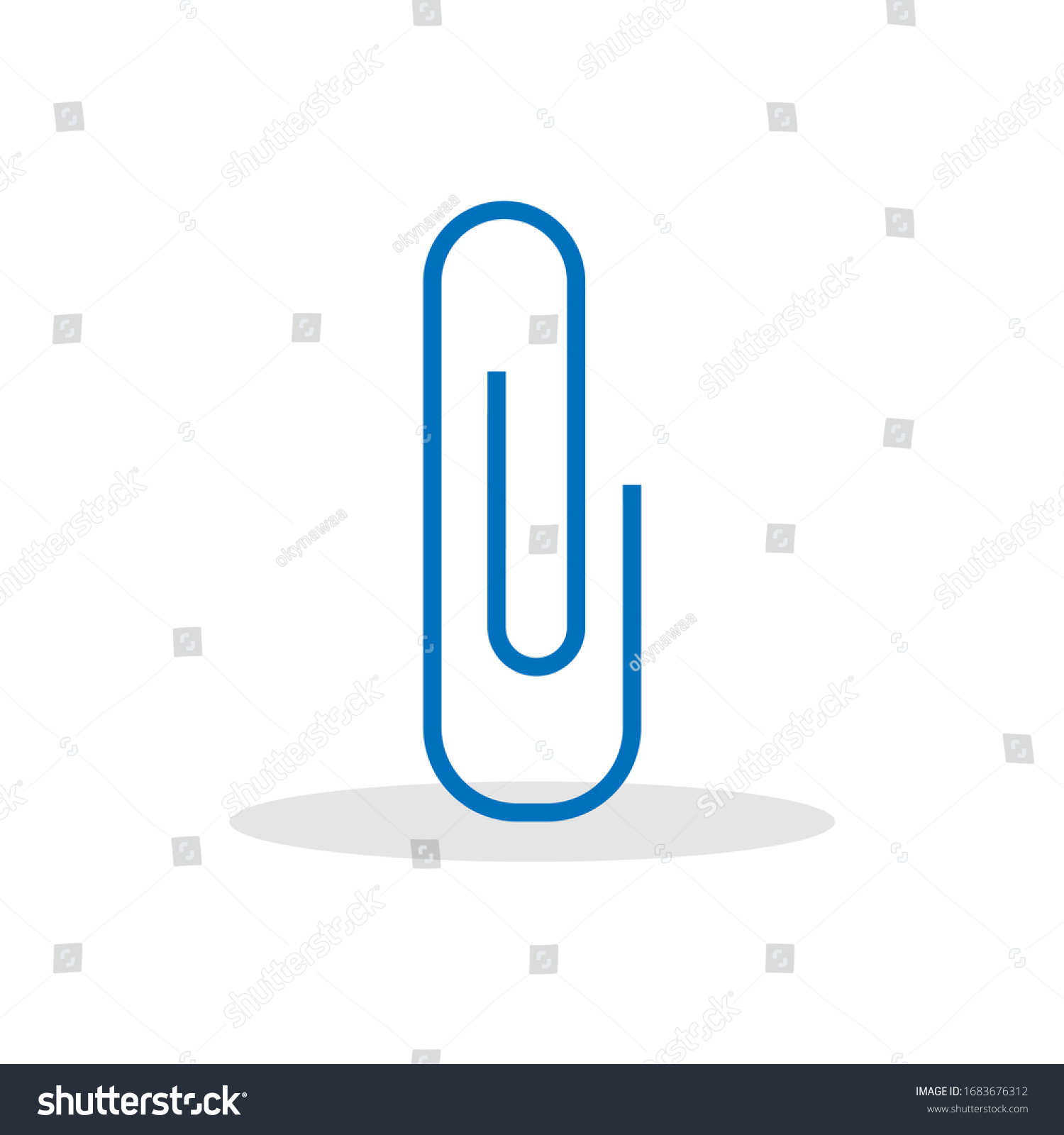 Paperclip Flat Design Vector Illustration Stock Vector (Royalty Free ...