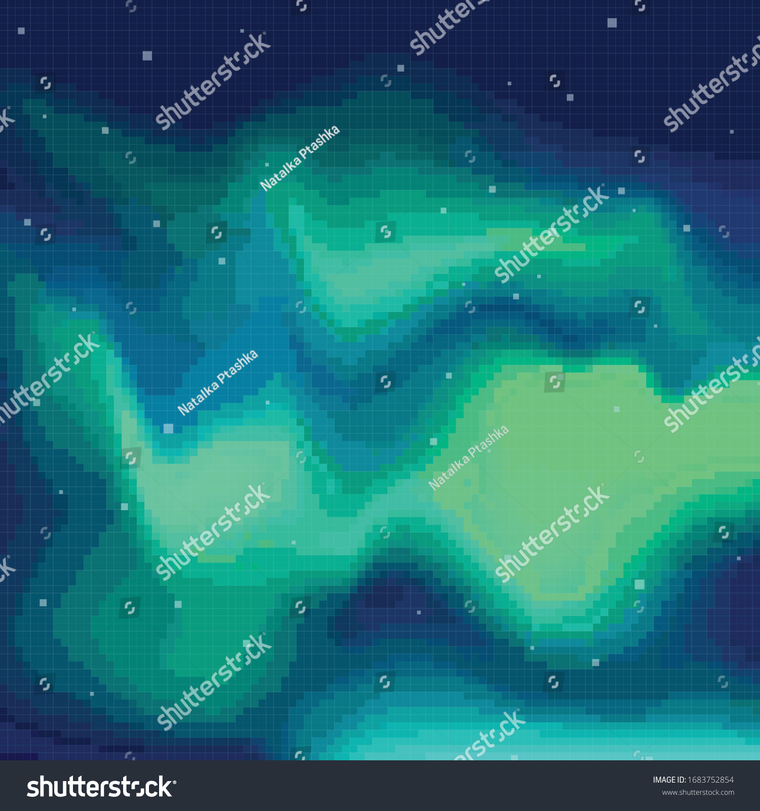 Pixel Art Night Sky Aurora Borealis Stock Vector Royalty Free 1683752854 Shutterstock 