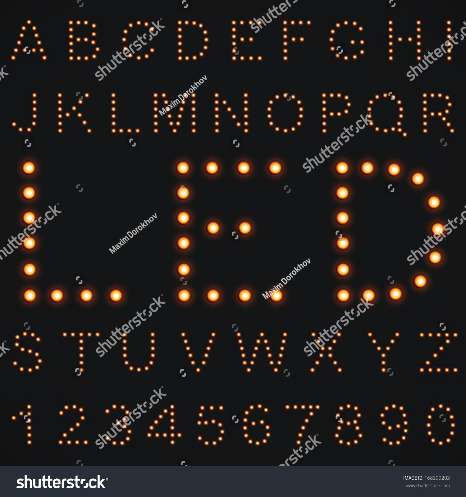 Vector Led Alphabet Numbers Stock Vector (Royalty Free) 168399203 ...