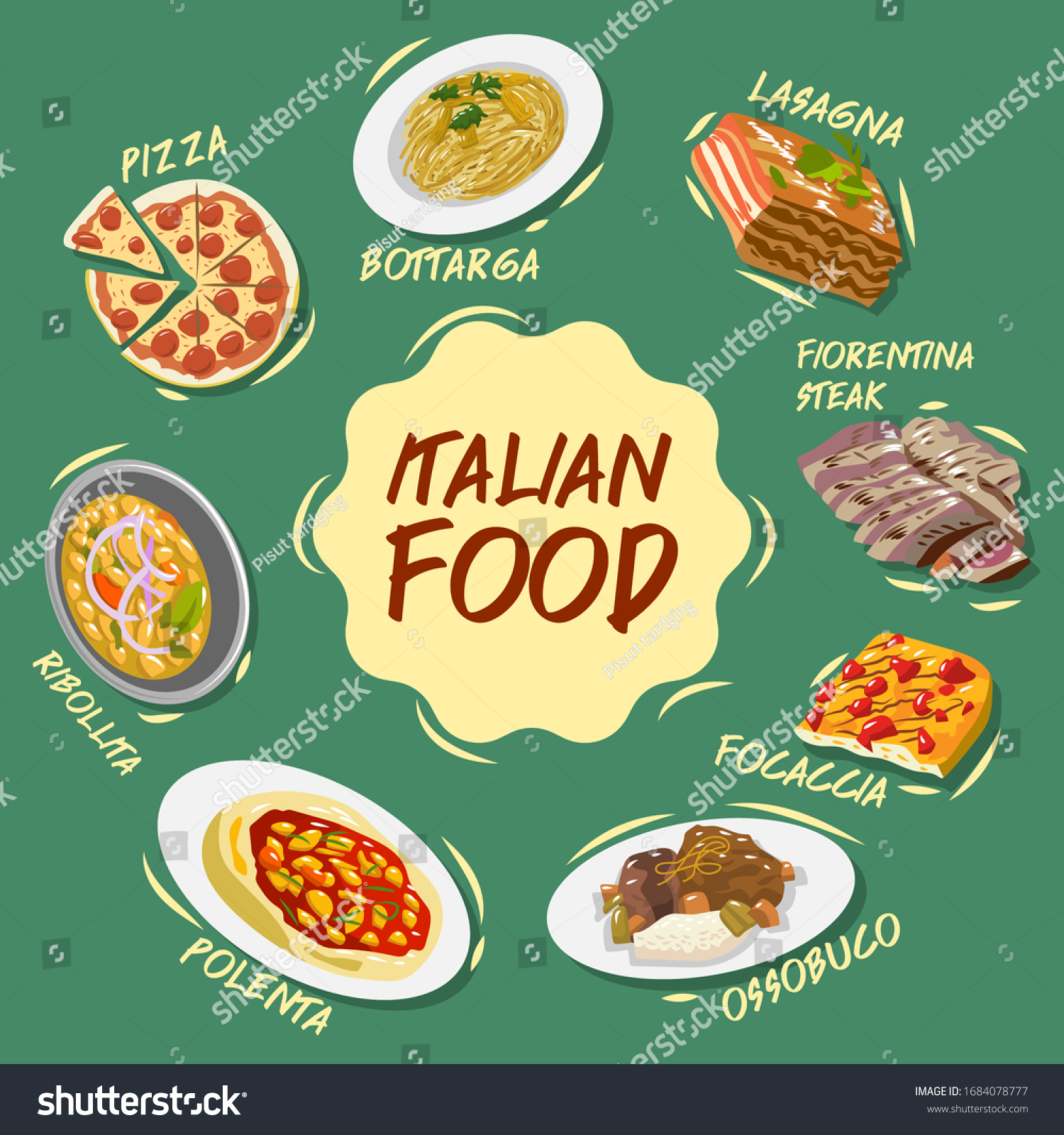 Italian Food Vector Set Collection Graphic Stock Vector (Royalty Free ...