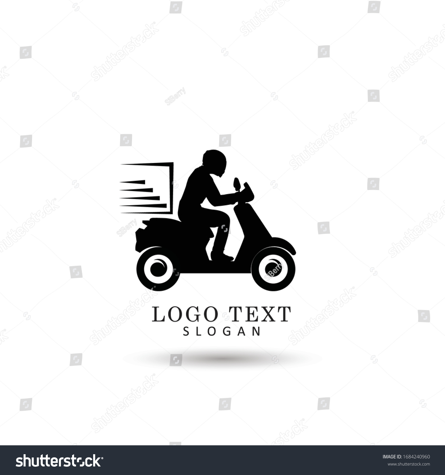 Courier Delivery Motorcycle Logo Symbol Vector Stock Vector (Royalty ...