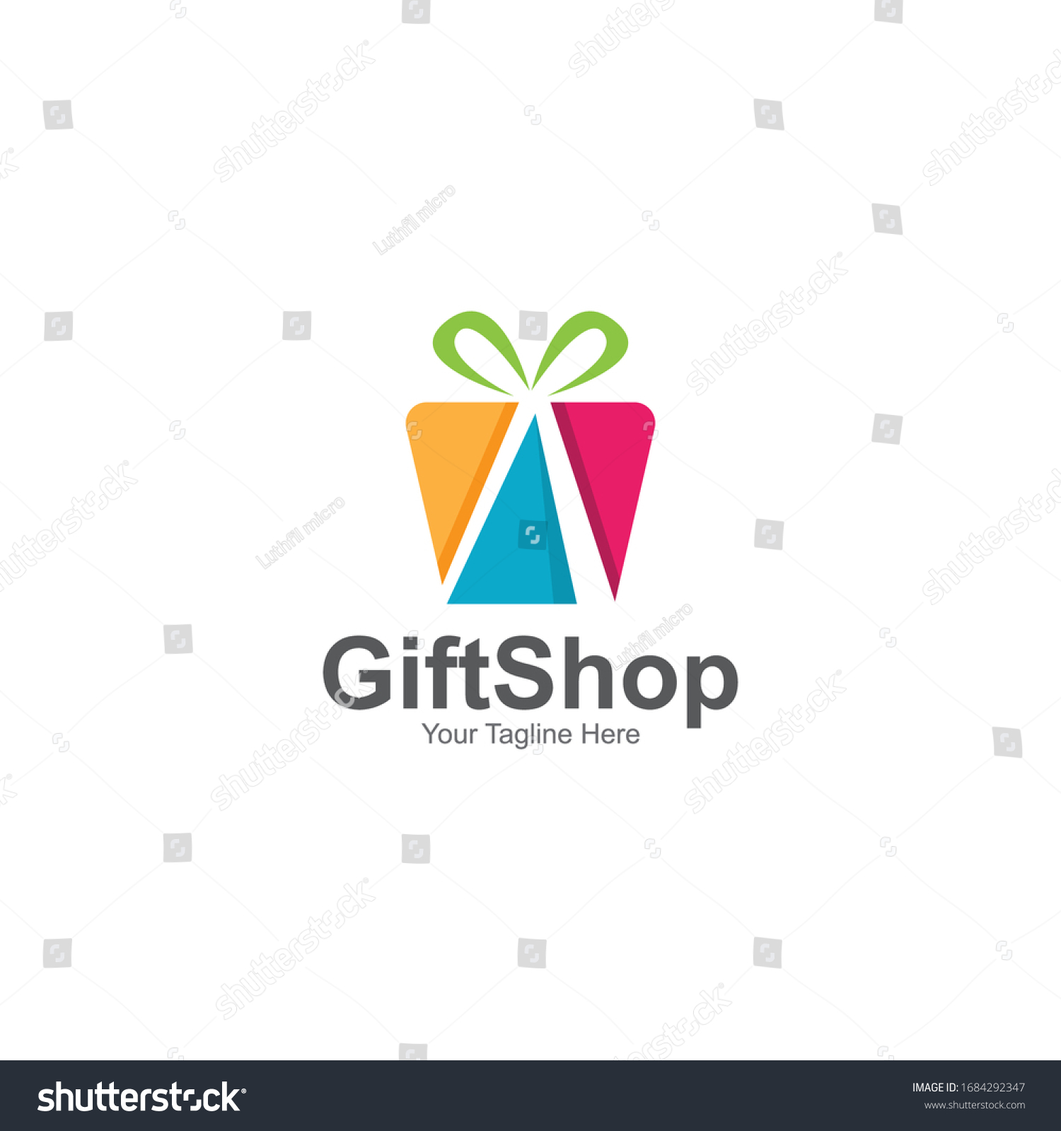 Gift Shop Logo Symbol Template Design Stock Vector (Royalty Free ...