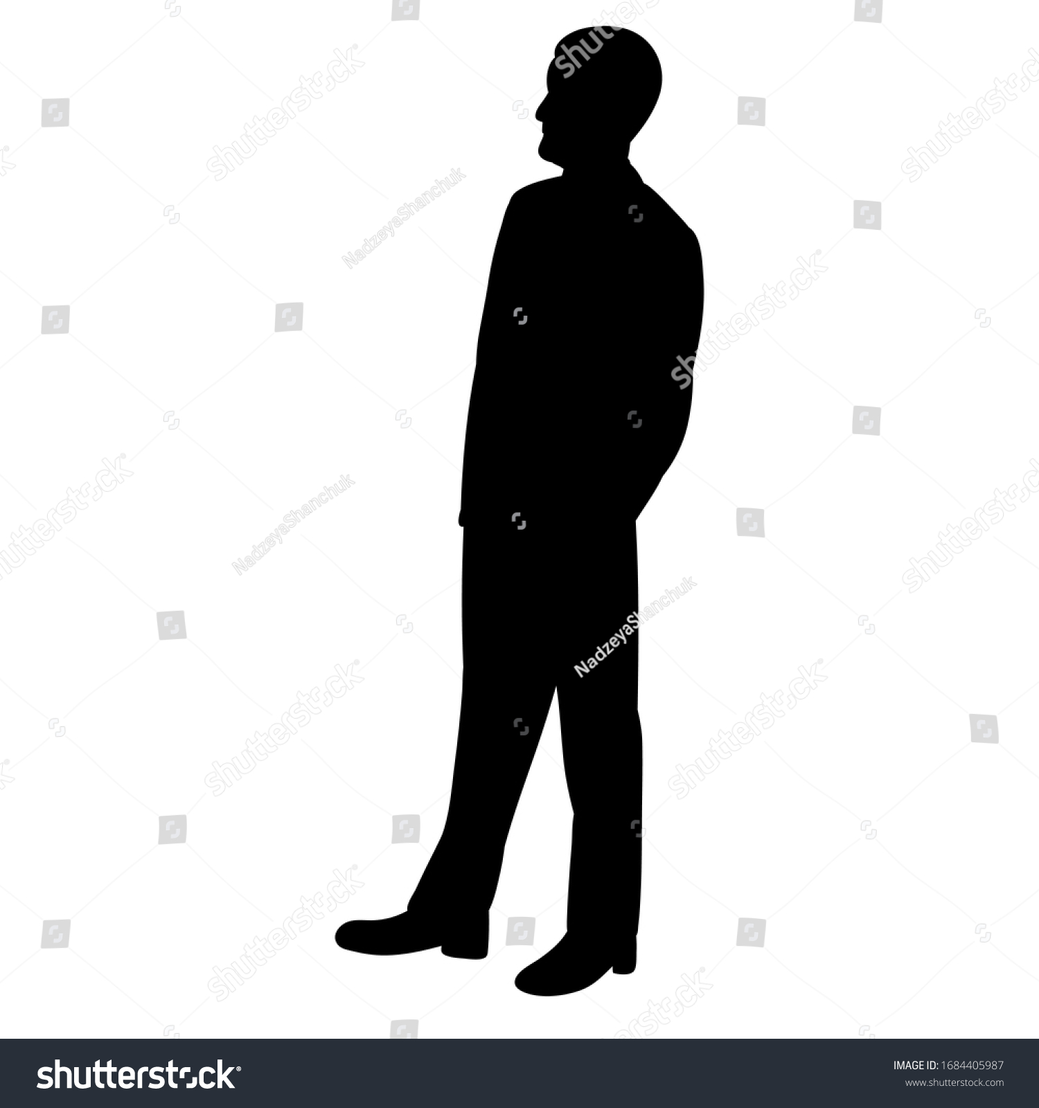 黒いシルエット男 男 のベクター画像素材 ロイヤリティフリー Shutterstock