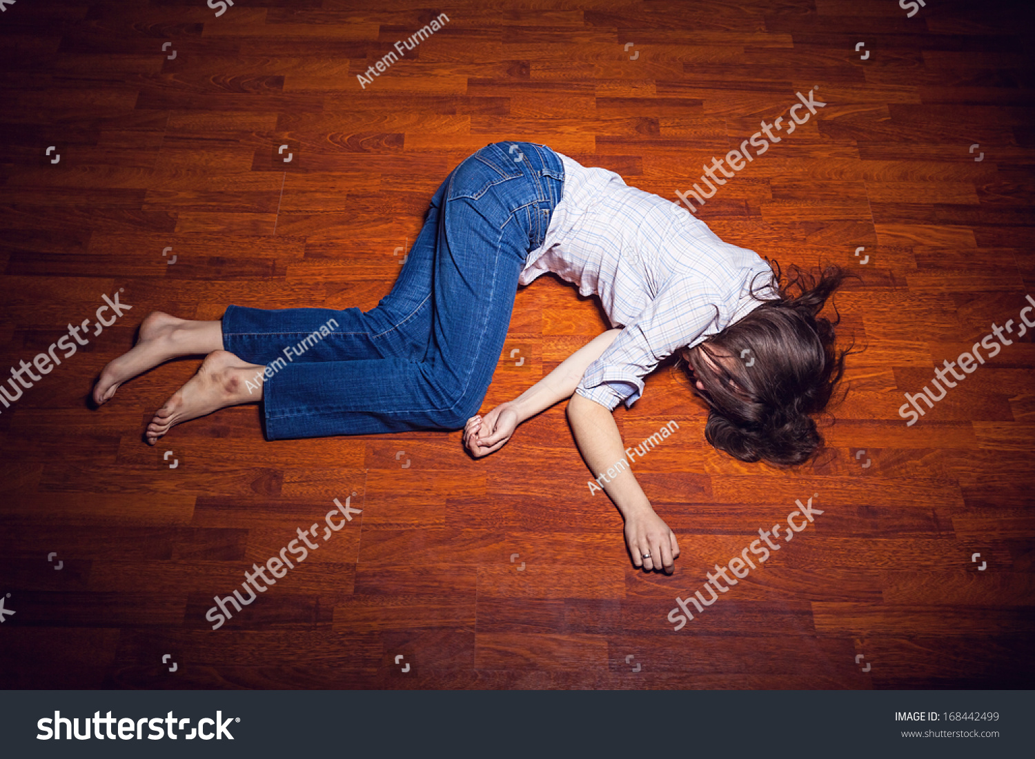 Girl Lying On Floor Empty Room Stock Photo 168442499 | Shutterstock