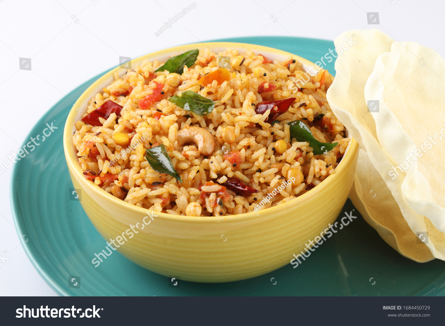 Tomato Ricespicy South Indian Rice Recipe Stock Photo 1684450729