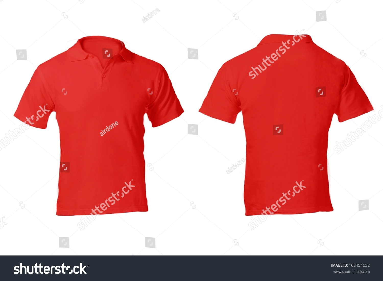 Mens Blank Red Polo Shirt Front Stock Photo 168454652 | Shutterstock