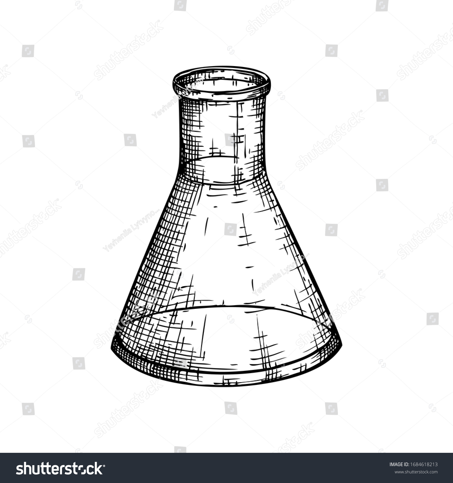 erlenmeyer flask drawing