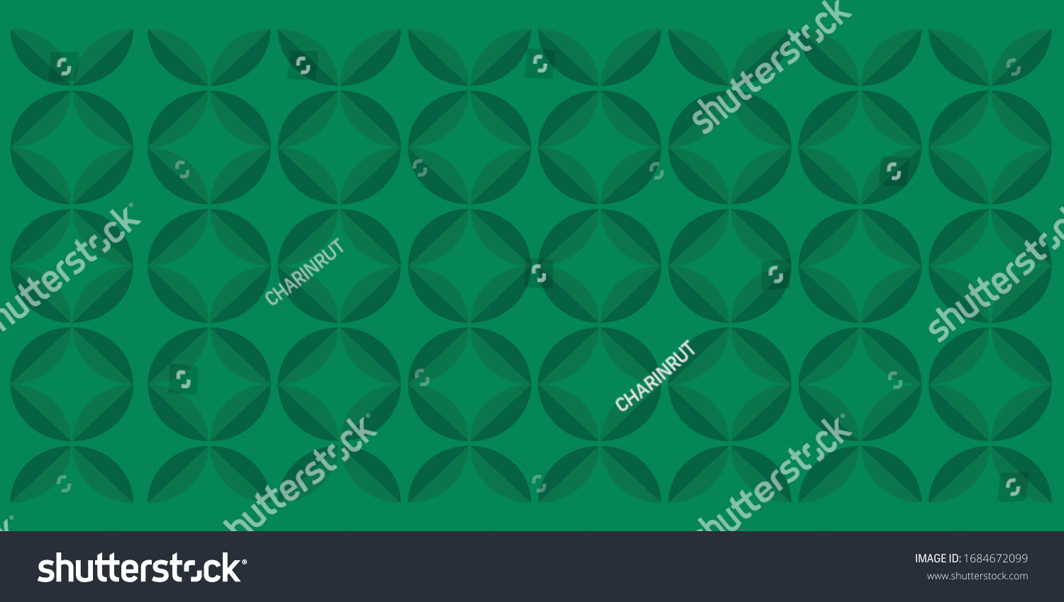 Retro Green Background Pattern 70s Wallpaper Stock Vector (Royalty Free