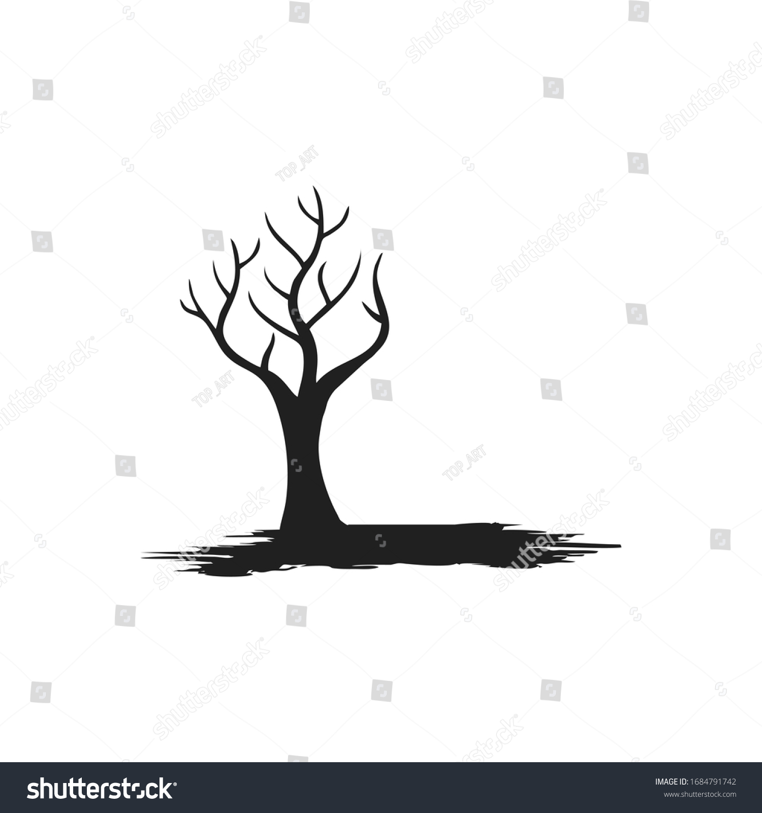 Tree Without Leaf Logo Design Vector Stock Vector (Royalty Free ...