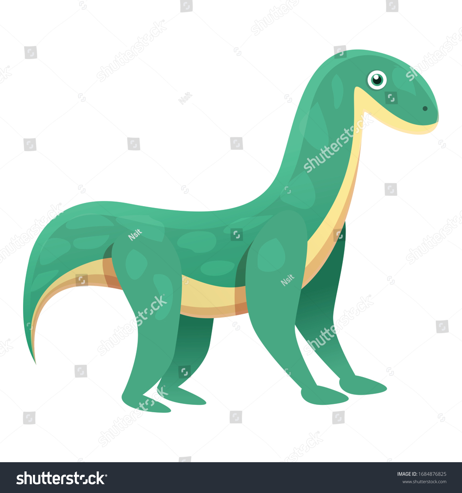 Brontosaurus Icon Cartoon Brontosaurus Vector Icon Stock Vector ...