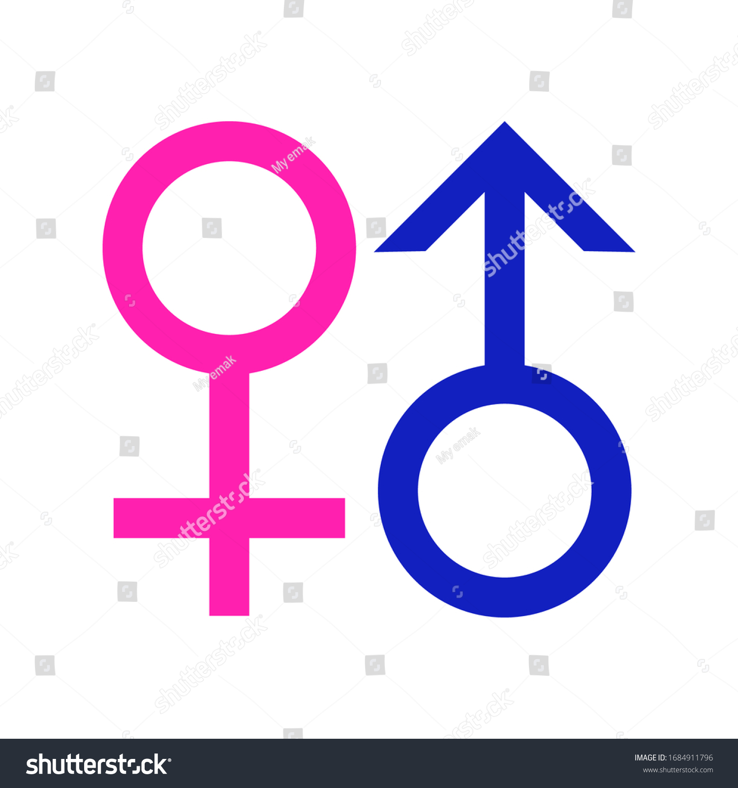 Male Female Sex Symbolsgender Symbol Icons Stock Vector Royalty Free 1684911796 Shutterstock 