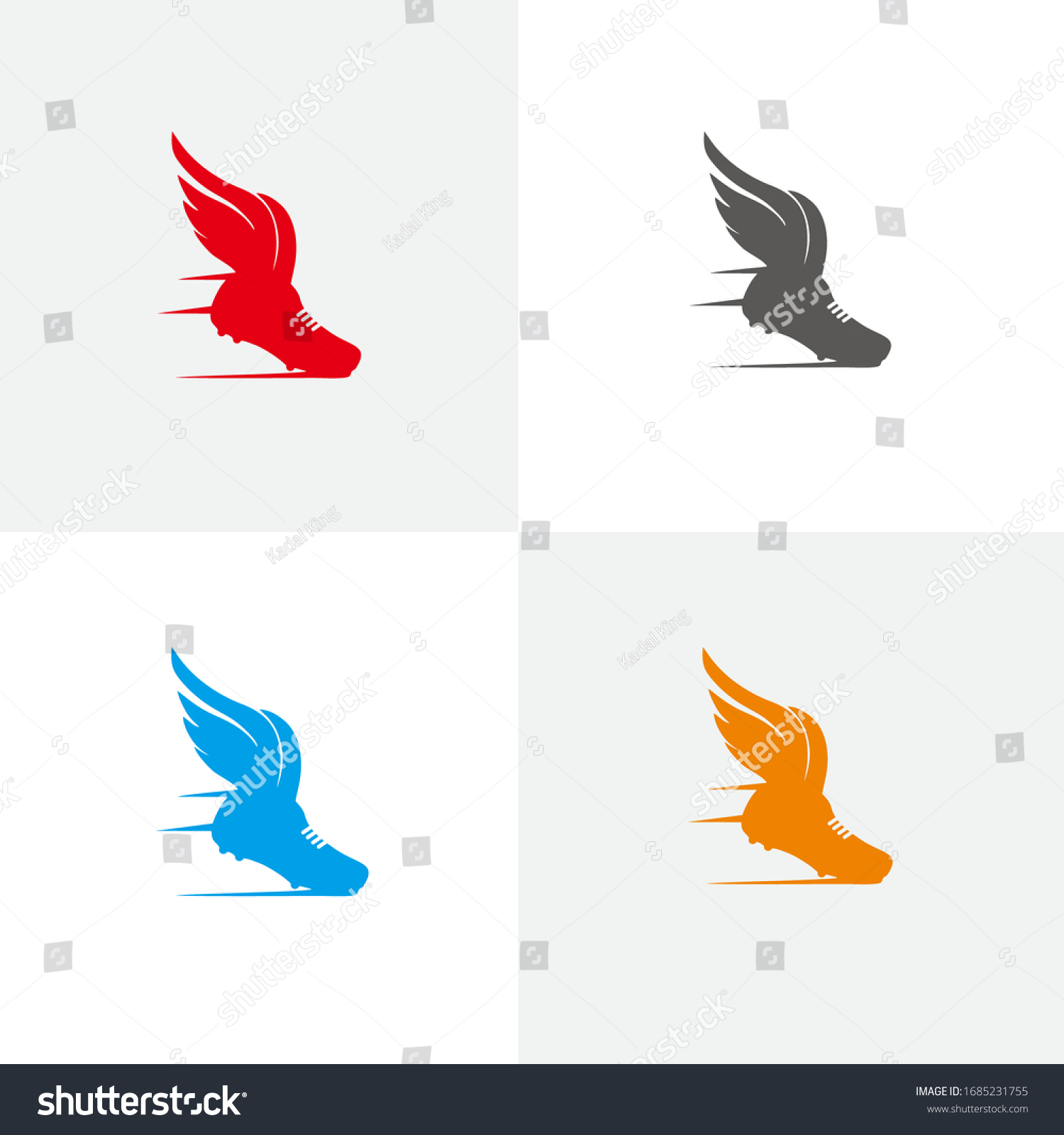 Flying Shoe Vector Logo for Companies Stock Vector (Royalty Free ...