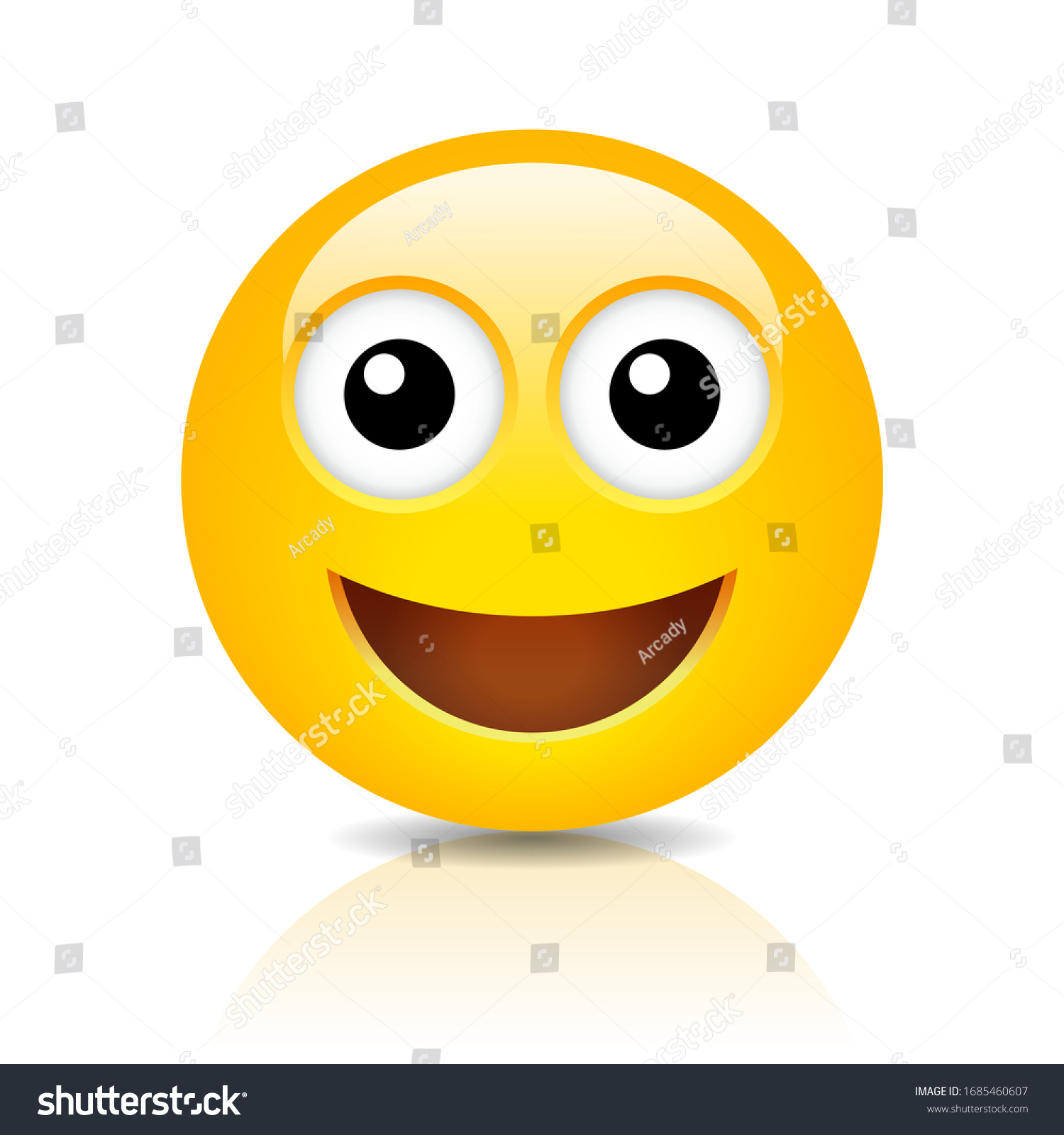 Suprised Vector Emoticon On White Background Stock Vector (Royalty Free ...