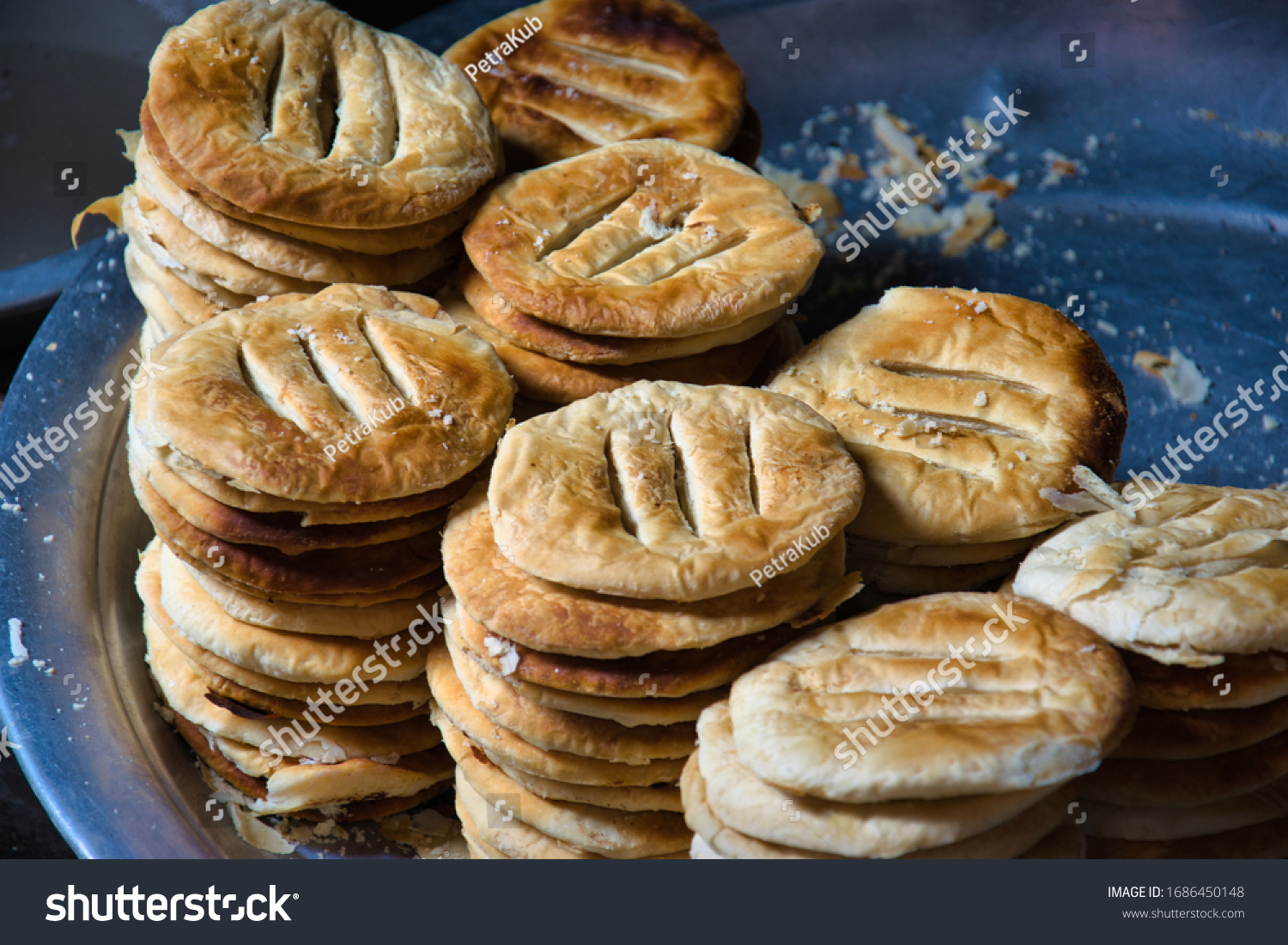 Traditonal Bakarkhani Flat Bread Dhaka Bangladesh Stock Photo ...