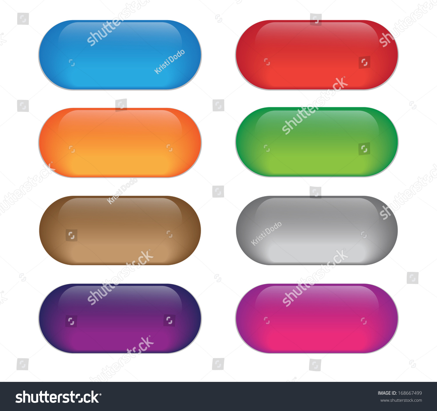 Set Colored Web Buttons Stock Vector (Royalty Free) 168667499 ...