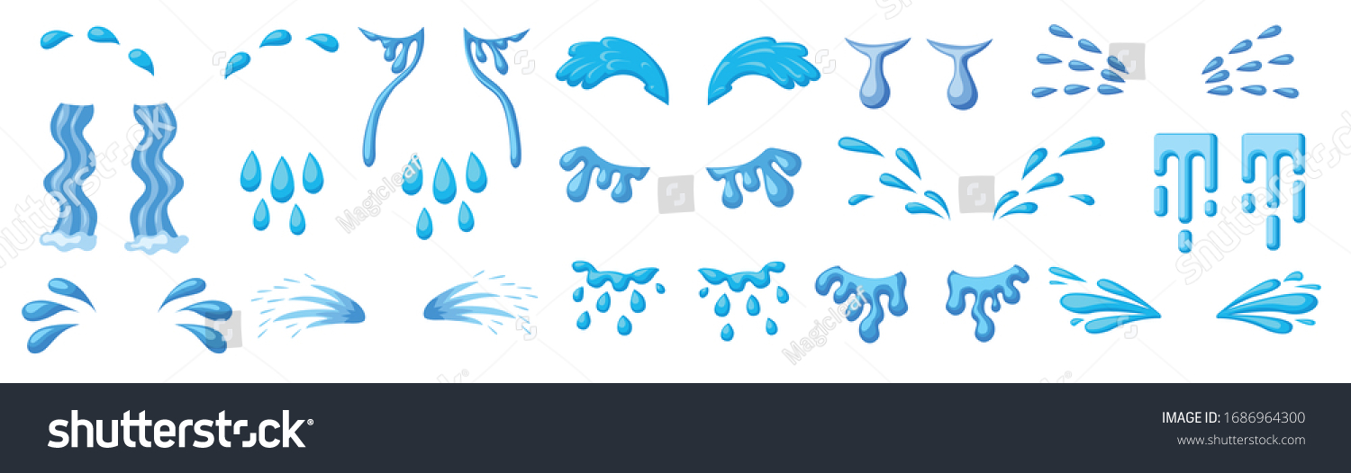 Tear Cartoon Vector Set Icon Isolated Stock Vector (Royalty Free ...