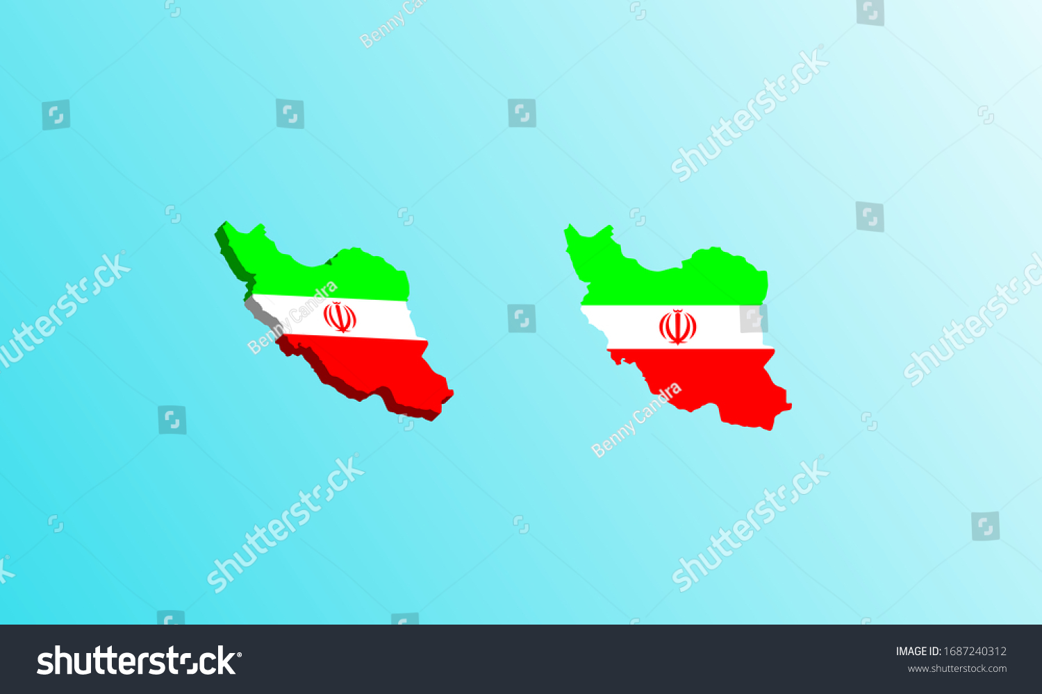 Iran Map 3d Icon Vector Illustration Stock Vector (Royalty Free ...