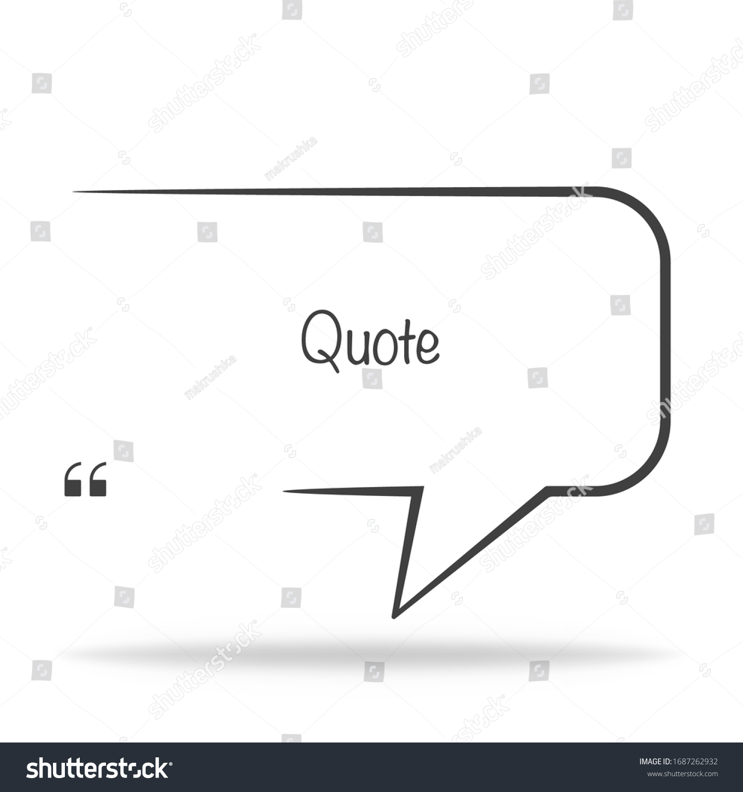 Quot Box Quotation Vector Icon Quote Stock Vector (royalty Free 