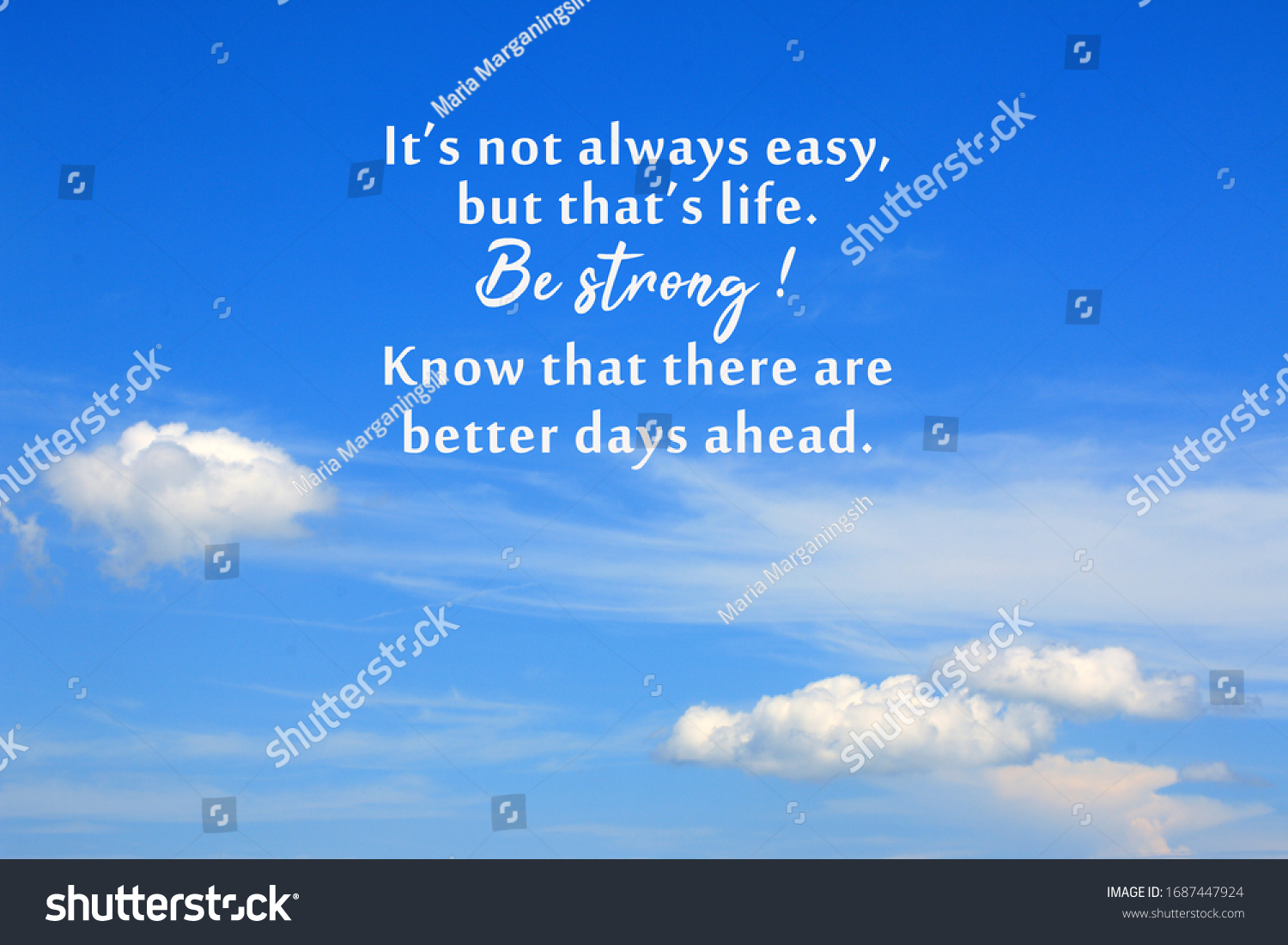 Inspirational Motivational Quote Not Always Easy Stock Photo 1687447924 ...