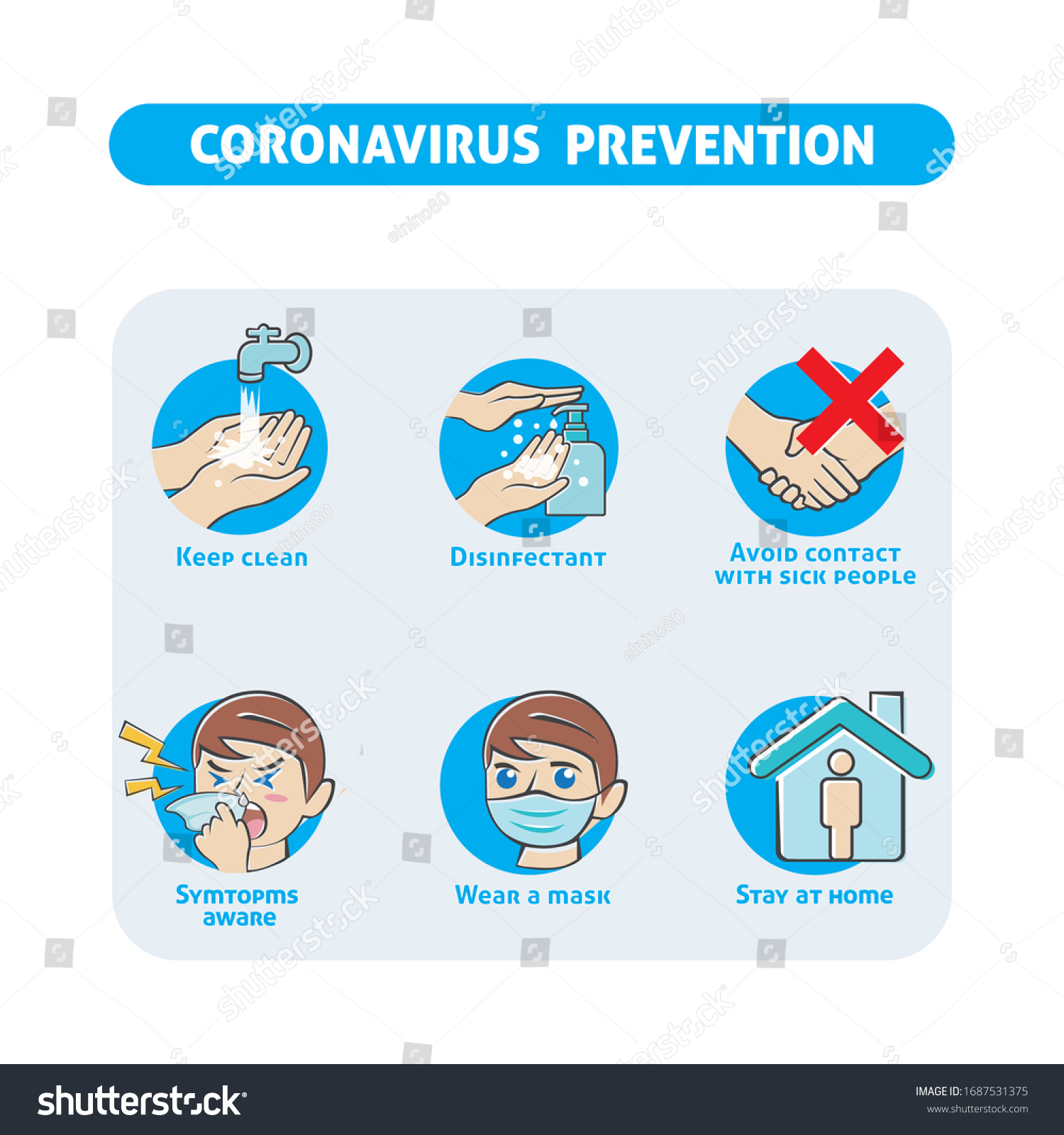 Prevention Information Illustration Related 2019ncov Vector Stock ...