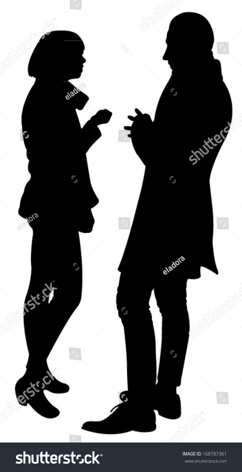 Two Friends Talking Vector Stock Vector Royalty Free 168787361