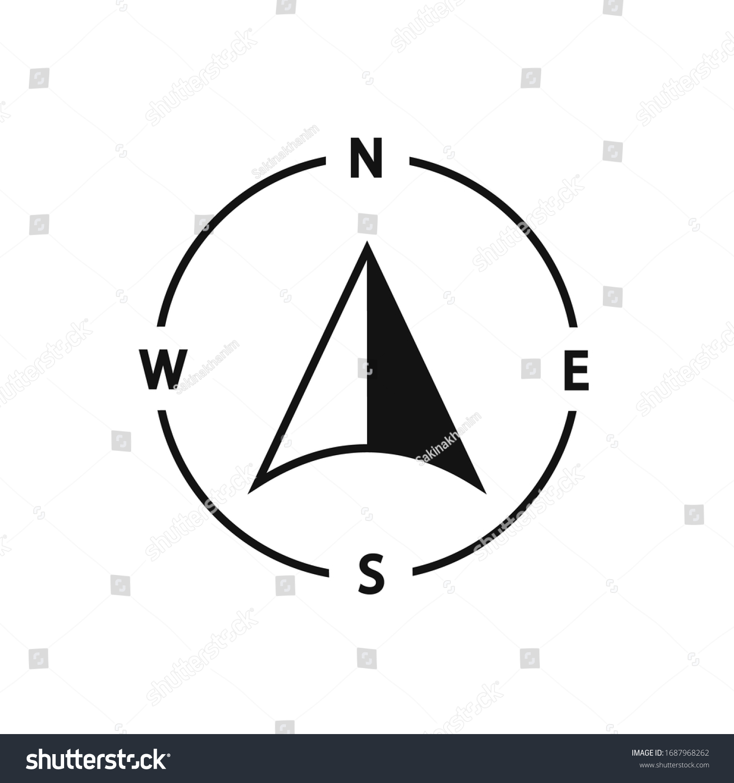 Compass Icon Illustration Icon Stock Illustration 1687968262 | Shutterstock